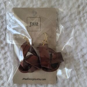 NWT leather earrings